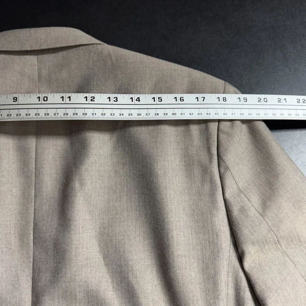 Banana Republic‎ Blazer Mens 44R Slim Fit Brown Herringbone Wool